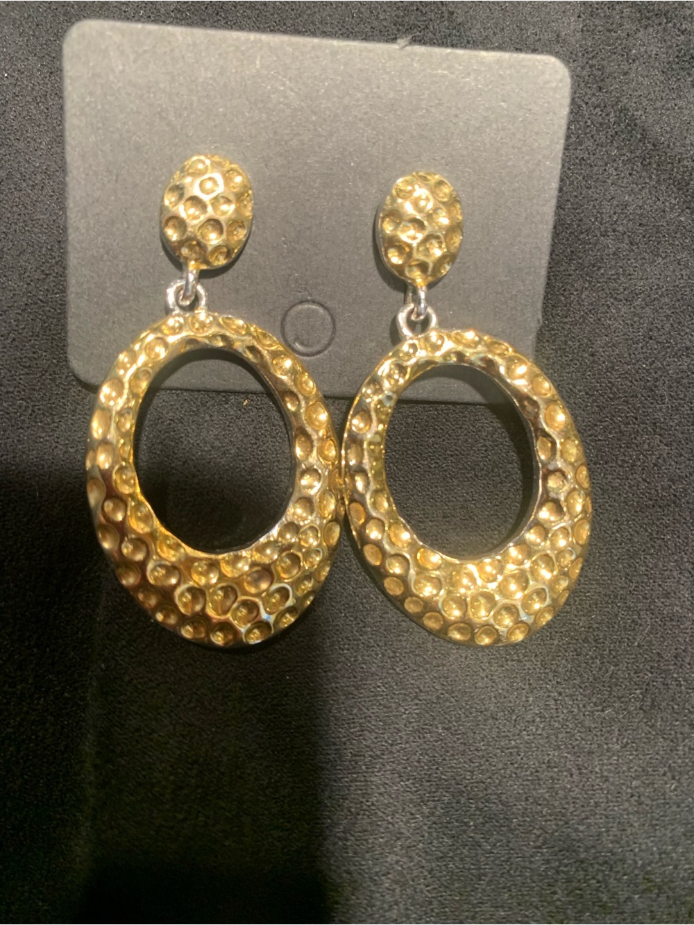 Vintage Butler pebble oblong Drop Earrings